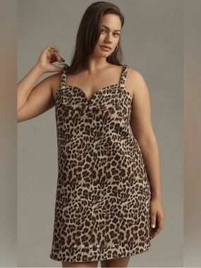 Dhruv Kapoor Leopard Print Mini Dress - Black & Brown 3X